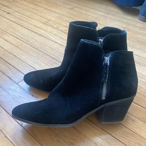 Black Suede Frye Booties Size 9.5